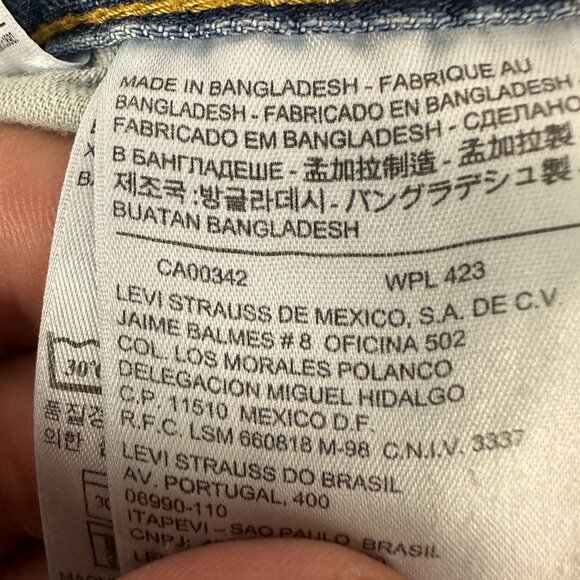 Levis 569 Loose Straight Fit Jeans Size W42 L30 Light Blue Denim 100% Cotton - Picture 4 of 6